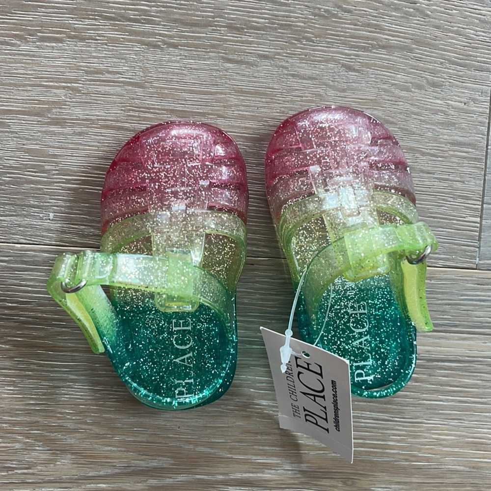 0-3M | Baby girl ombré glitter jelly shoe sandals